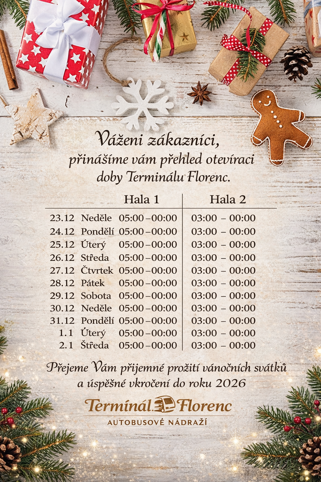 Vánoční otevírací doba